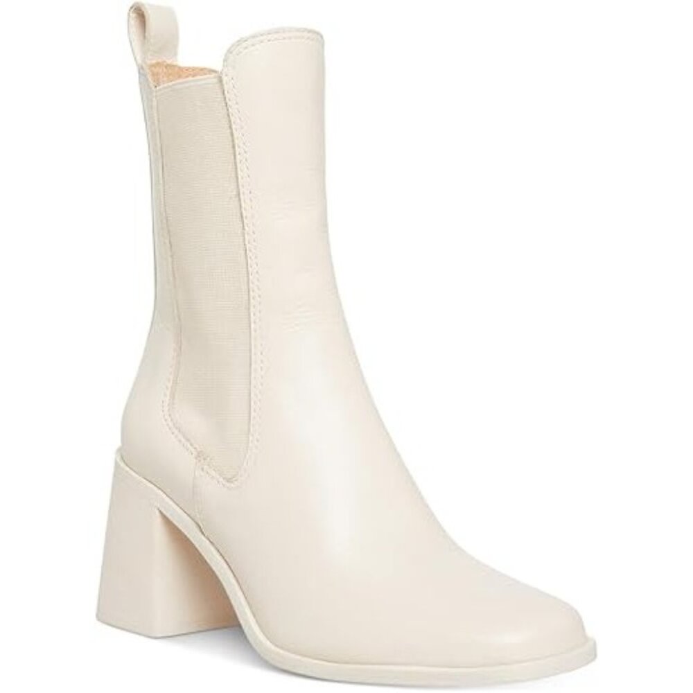 Steve Madden Women's Argent Fashion Chelsea Boots Bone Leather Size 9